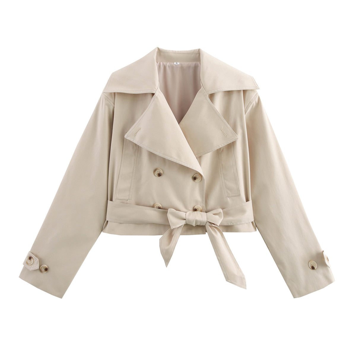 ZEPHYRA - Cropped Trenchjacke mit Gürtel